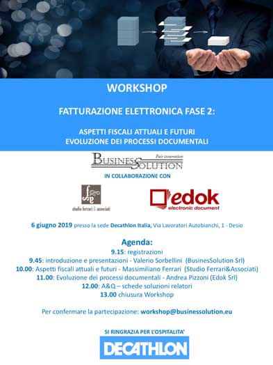 Workshop Fattura Elettronica